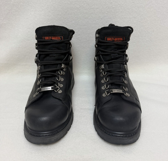 Harley Davidson Dipstick Men\'s Black Leather Motorcycle Riding Boots Size 10.5 main image 4